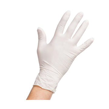 Latex Gloves Powder Free White (10x100 ct) med