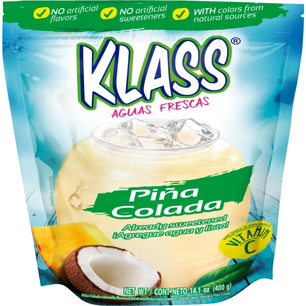 Klass Listo Pina Colada Drink Mix Powder 14.1 oz