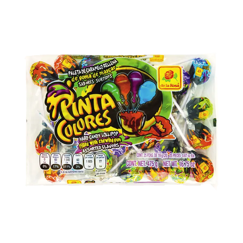 De La Rosa Paleta Jumbo Pinta Colores 50 ct