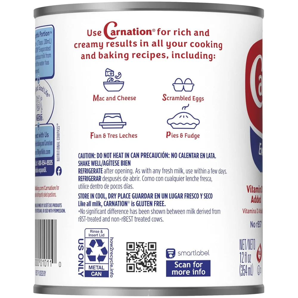 Nestle Carnation Evaporated Milk 12 oz