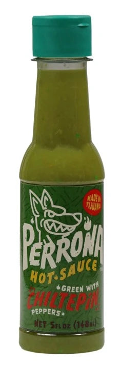 La Perrona Hot Sauce Chiltepin Green Habanero 5 oz