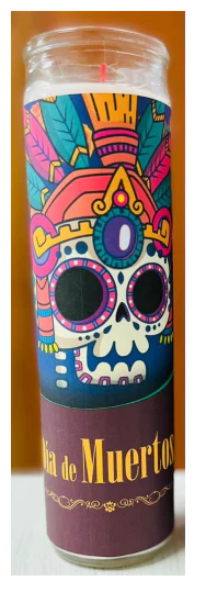 Vel Mex Dia D Muertos Caballero White Candle - Case - 12 Units