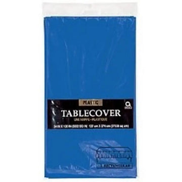 Plastic Table Cover Blue 54" x 108"