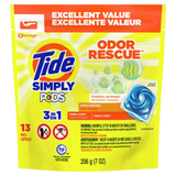 Tide Simply Pods Odor  3in1 Rescue Liquid Laundry Detergent 13 ct