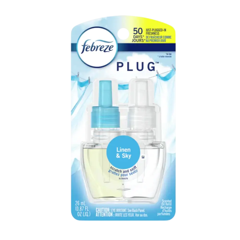 Febreze Odor Eliminating Air Plug Refill Linen Sky 26 mL