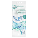 Gillete Simply Venus 2 Blades Disposable Razors 3 ct