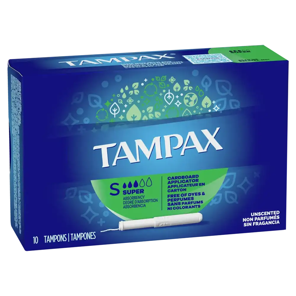 Tampax Carboard Tampons Super Absorbency 10 ct