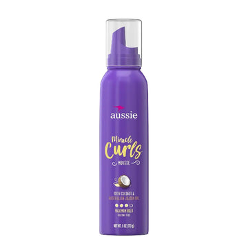 Aussie Miracle Curls Styling Mousse with Coconut & Jojoba Oil 6 oz