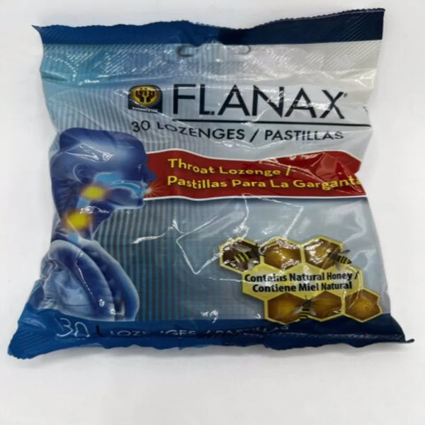 Flanax Throat Lonzenges Drops 30ct Case 5 Units Mexmax