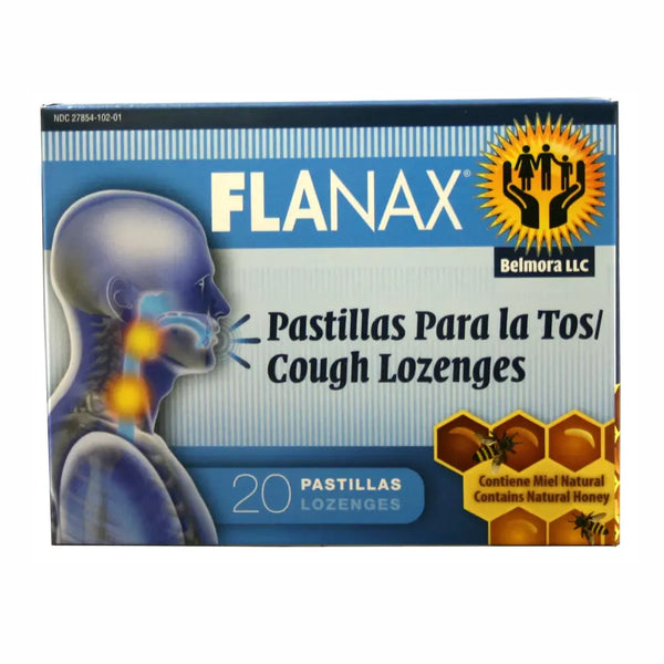 Flanax Cough Lozenge Drops 20ct Case 12 Units Mexmax