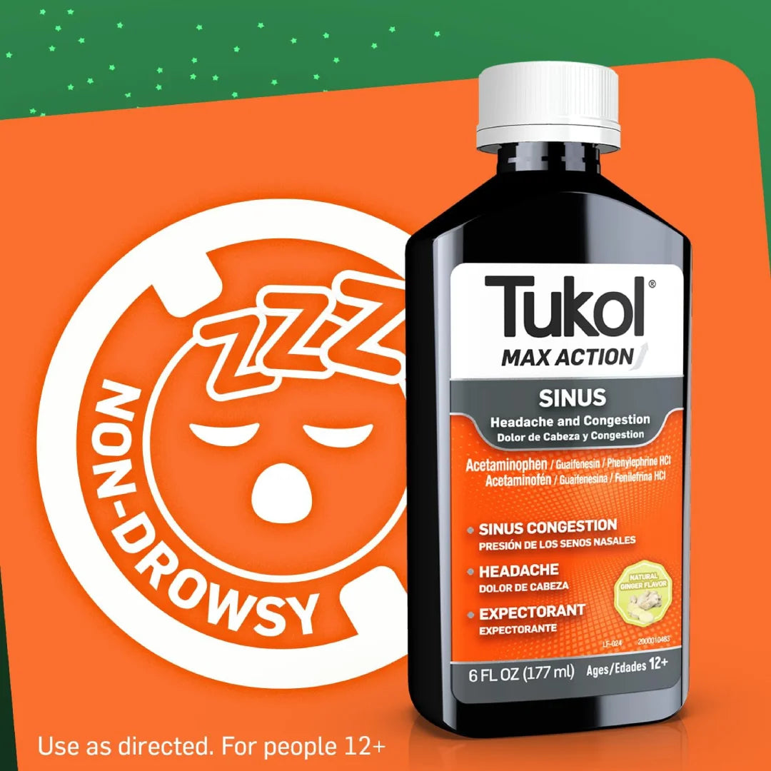 Tukol Max Action Sinus Liquid 6 oz