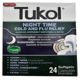 Tukol Softgel Caps Nightime Cold and Flu 24ct