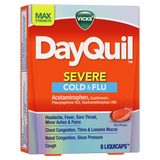 Vicks DQ severe Cold & Flu Max Strenght liquid caps 8 ct