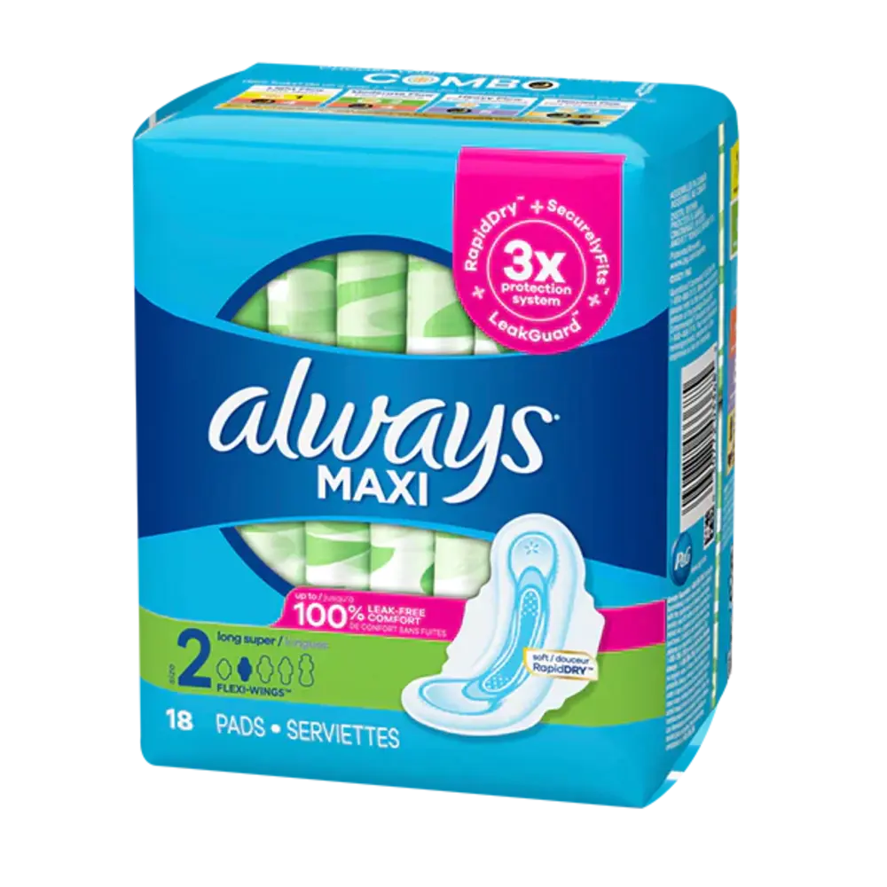 Always Super Long W/Wings 18  ct