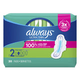 Always Ultra Thin Super Long W/Wing 20 ct