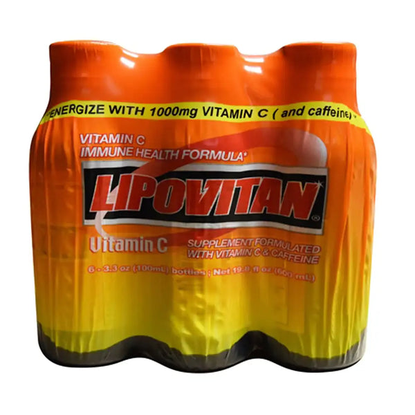 Lipovitan Vitamin C Orange 3.3oz (6pk) Case 60 Units Mexmax