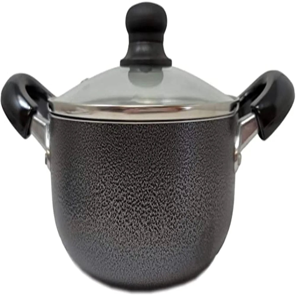 Dutch Oven w/ Glass Lid Heavy Duty Gray 2 qrt