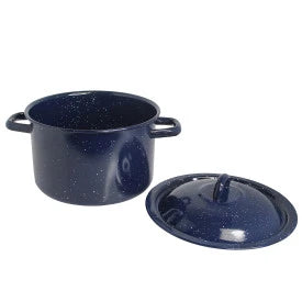 Imusa Stock Pot Blue Enamel 7.75 qrt