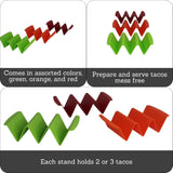 Imusa 3pc Taco Holder Stand Plastic Multi- Color strd