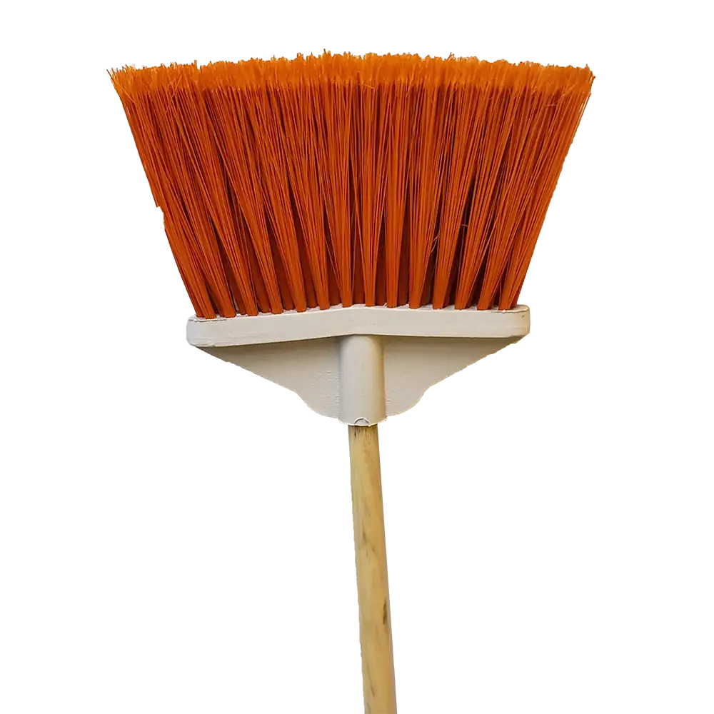 Fan Broom Plastic w/ Wood Handle lrg