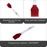 Mirro Basting Brush w/ Red Silicone Bristles 8.5"