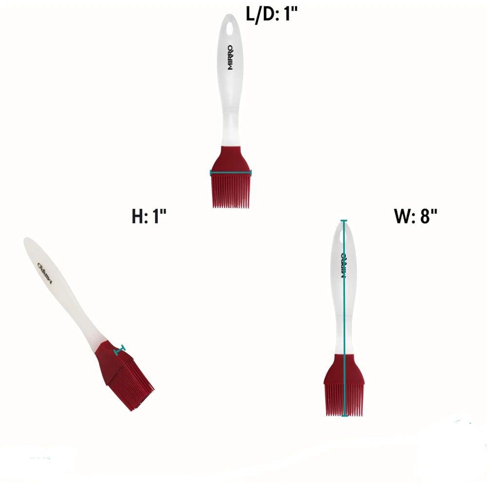 Mirro Basting Brush w/ Red Silicone Bristles 8.5"