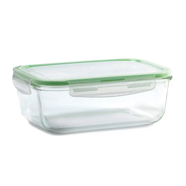 Glass Container Square 3.4 Cup (Square, Blue) (2pk) - Case - 12 Units