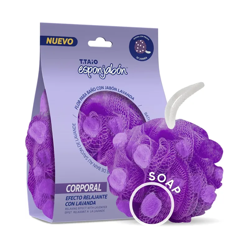 Esponjabon Lavender Shower Bath Soap Sponge 4.97 oz