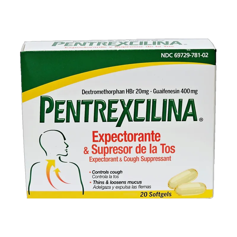 Pentrexcilina Expectorante & Cough Softgel 20 ct