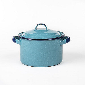 Cinsa Stock Pot Turquoise w/ Lid 8 qrt