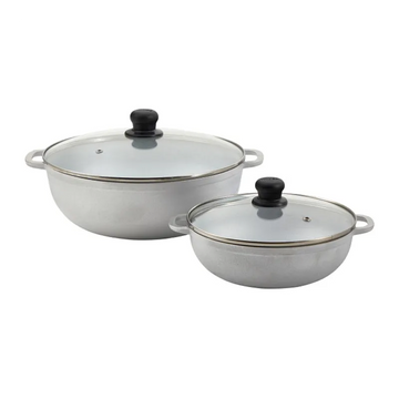 Imusa Aluminum Caldero 2 pc Set 2.5 & 7.0 qrt