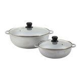 Imusa Aluminum Caldero 2 pc Set 2.5 & 7.0 qrt