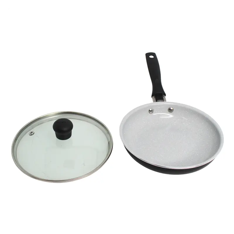 Imusa Mini Egg Pan Speckled Ceramic w/ Glass Lid 1.8mm 6.3"