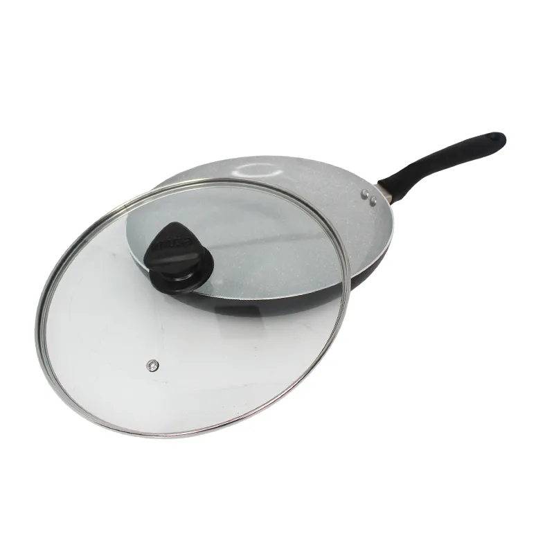 Imusa Fry Pan Ceramic Speckled w/ Glass Lid 2.0mm 7"