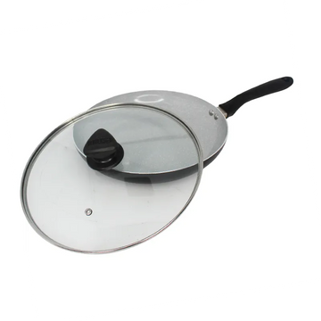 Imusa Fry Pan Ceramic Speckled w/ Glass Lid 2.0mm 7"