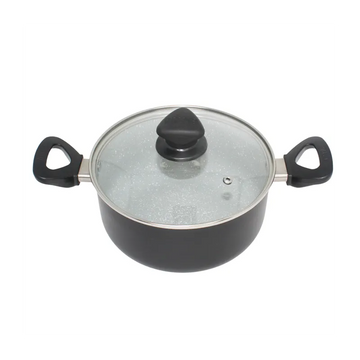 Imusa Dutch Oven Ceramic Speckled w/ Glass Lid 2.0mm 3 qrt