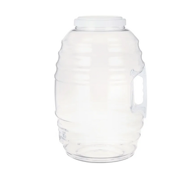 Champs Plastic Jar Vitrolero w/ White Lid and Side Handle 5 gal