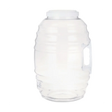 Champs Plastic Jar Vitrolero w/ White Lid and Side Handle 5 gal