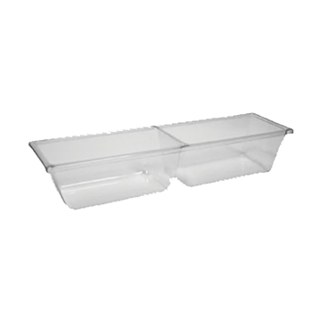 Meat Pan Twin Cavity Clear 6" x 28" x 5"