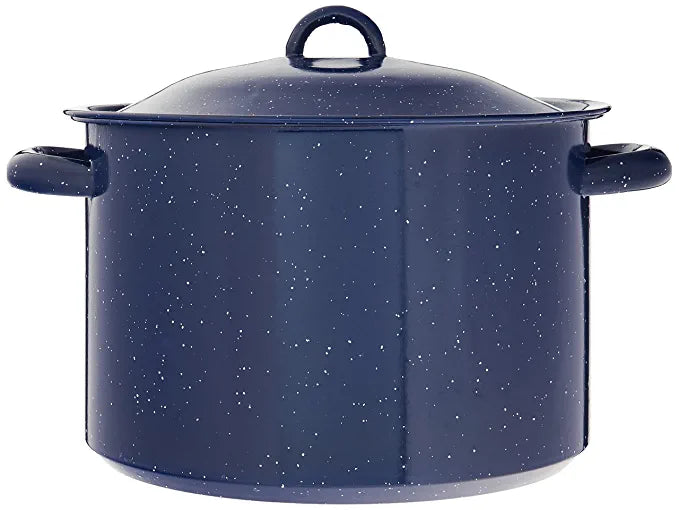 Imusa Steamer Pot Blue Enamel 16 qrt
