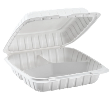 Mineral Container 3 Compartment White 9" x 9" x 3"
