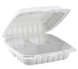 Mineral Container 3 Compartment White - 9" x 9" x 3"