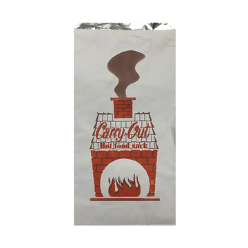 Foil Hot Food Bag 500 ct Half Gallon 7.25" x 3" x 14"