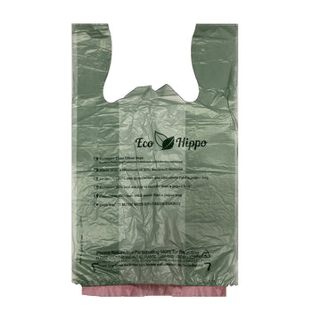 T-Shirt Bag Green (h811g) 12" x 7" x 20"