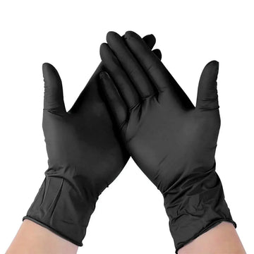 Nitrile Gloves Powder Free Black (10x100 ct) med