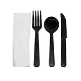 Wholesale Heavy-Duty Cutlery Kit: Knife, Spoon, Fork, and Napkin for Convenient Dining.