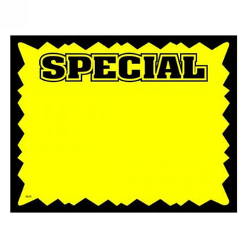 Special Hi-Impact Sign Cards, 1 Up, Rainbow Pack 7" x 11"