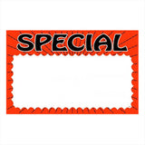 Wholesale Special Red Glossy Sign Card- Ideal for promotions at Mexmax INC.