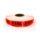 Paid & Thank You Sticker Red 1,000 ct 1.25" x 0.62"