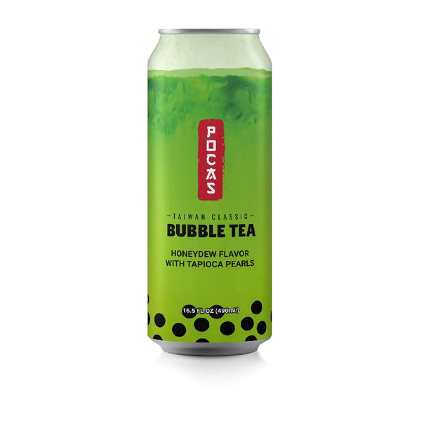 Pocas Bubble Tea Honeydew with Tapioca Pearls - 16.5 oz
